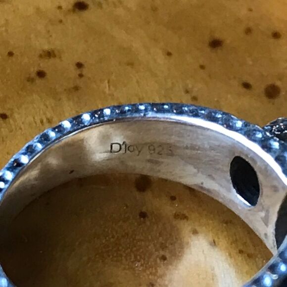 Natural Tanzanite Ethiopian Opal Sterling Silver Ring Size 5 - Picture 5 of 8